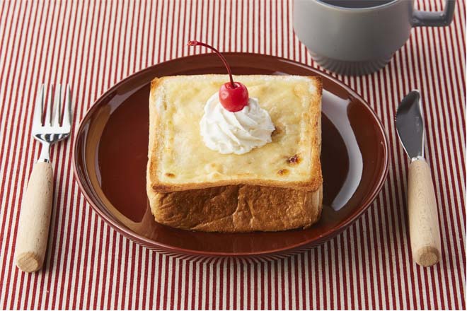 チーズでプリン・アラ・モードトースト
