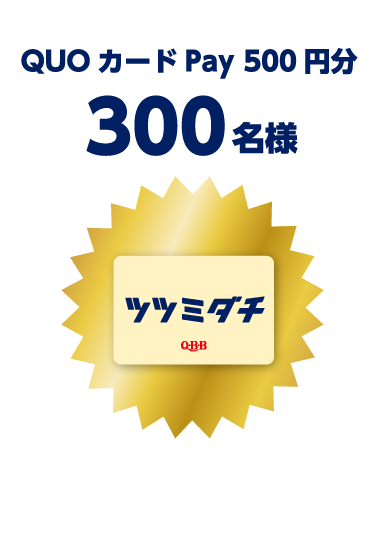 QUOカードPay 500円分300名様